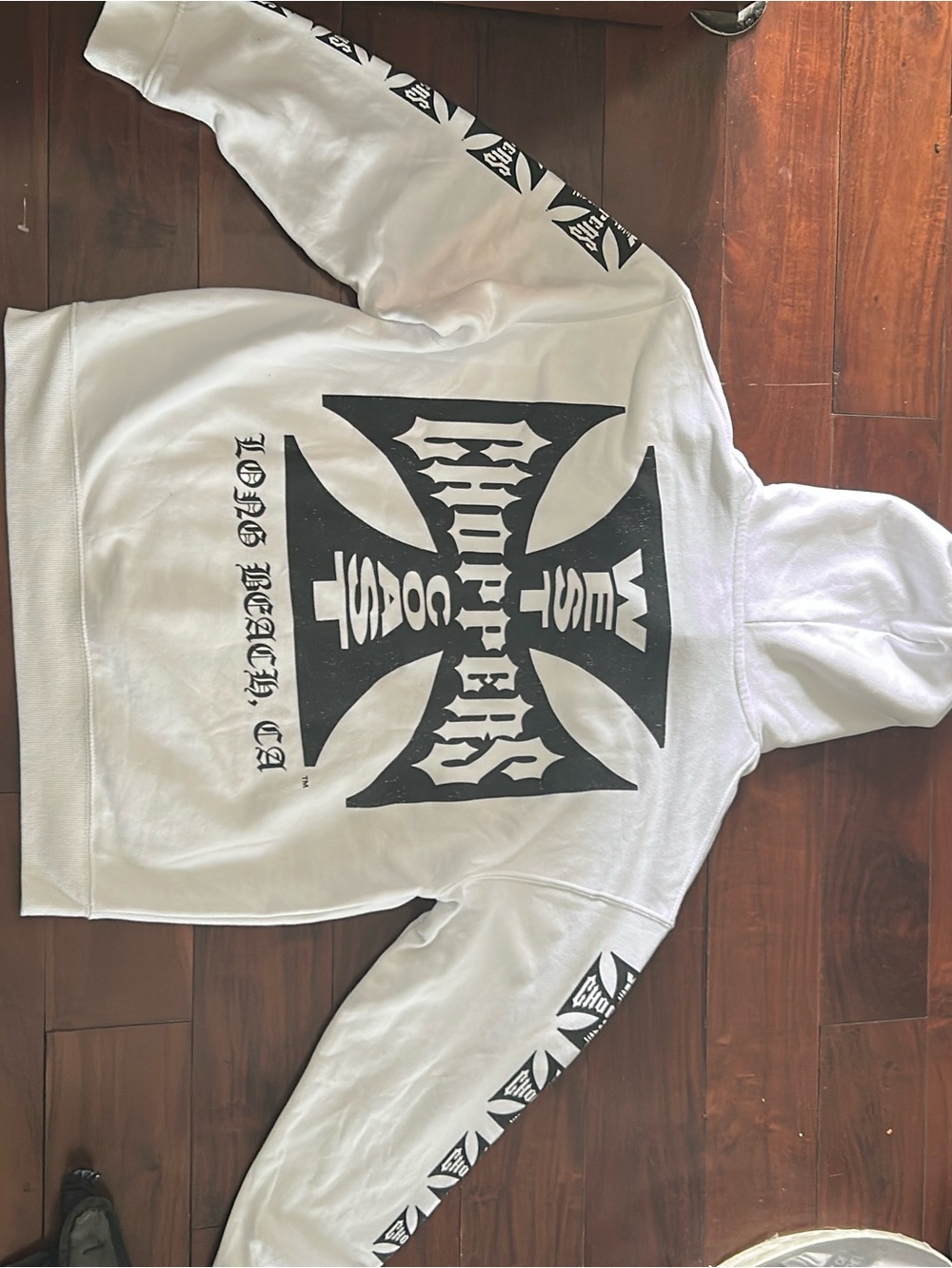 White Graphic Pullover Hoodie